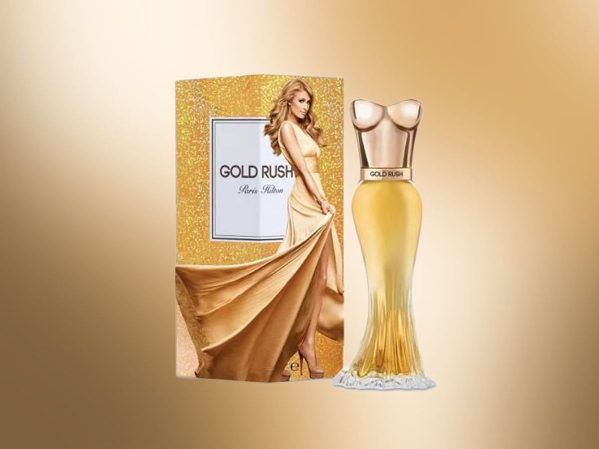 The Paris Hilton Women&#039;s Gold Rush Eau de Parfum (Image via Macy&#039;s)