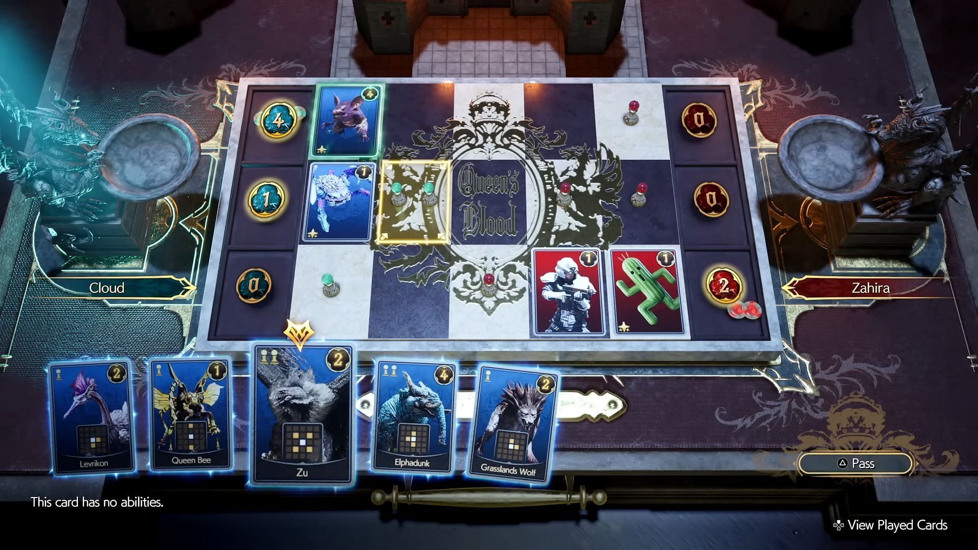 The deck battle in Queen&#039; Blood(Image via Square Enix/ Ventus SGN)