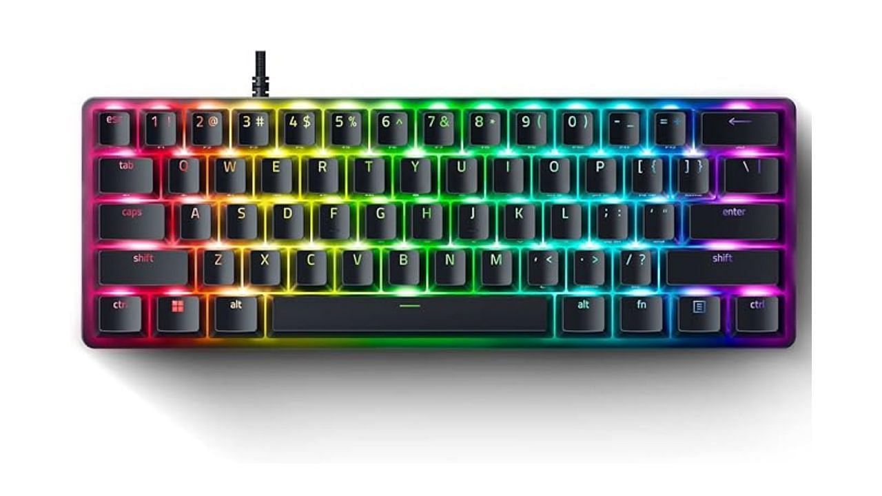 The Razer Hunstman Mini is one of the most compact devices and is among the best budget gaming keyboards (Image via Amazon)