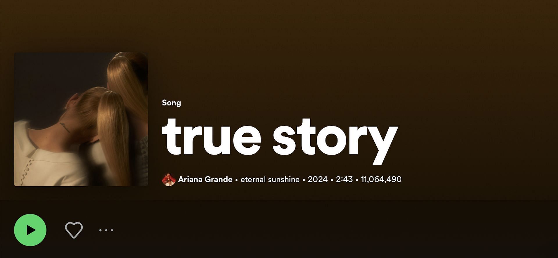 Track 7 of Ariana Grande&#039;s seventh studio album &#039;Eternal Sunshine&#039; (Image via Spotify)