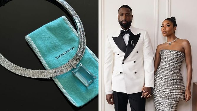 Gabrielle Union 'feeling herself' in dazzling 31-carat Tiffany & Co. diamond and aquamarine necklace at 2024 Oscars