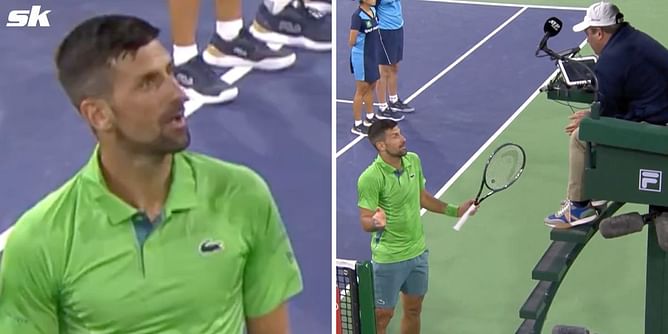 Watch: Novak Djokovic engages in heated dispute with chair umpire, argues for hindrance call against Luca Nardi during shock Indian Wells 3R loss