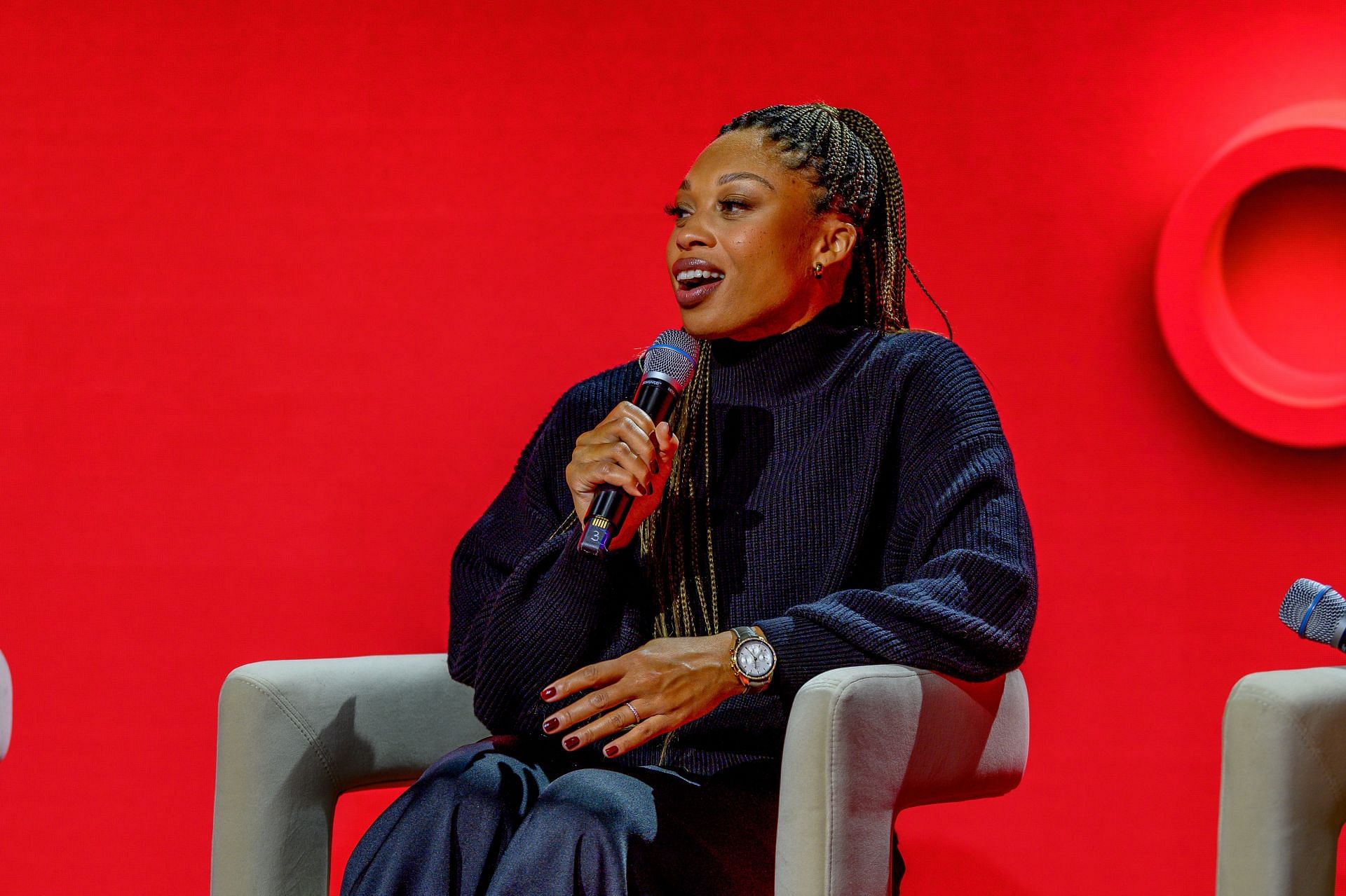 Allyson Felix at an event in 2023