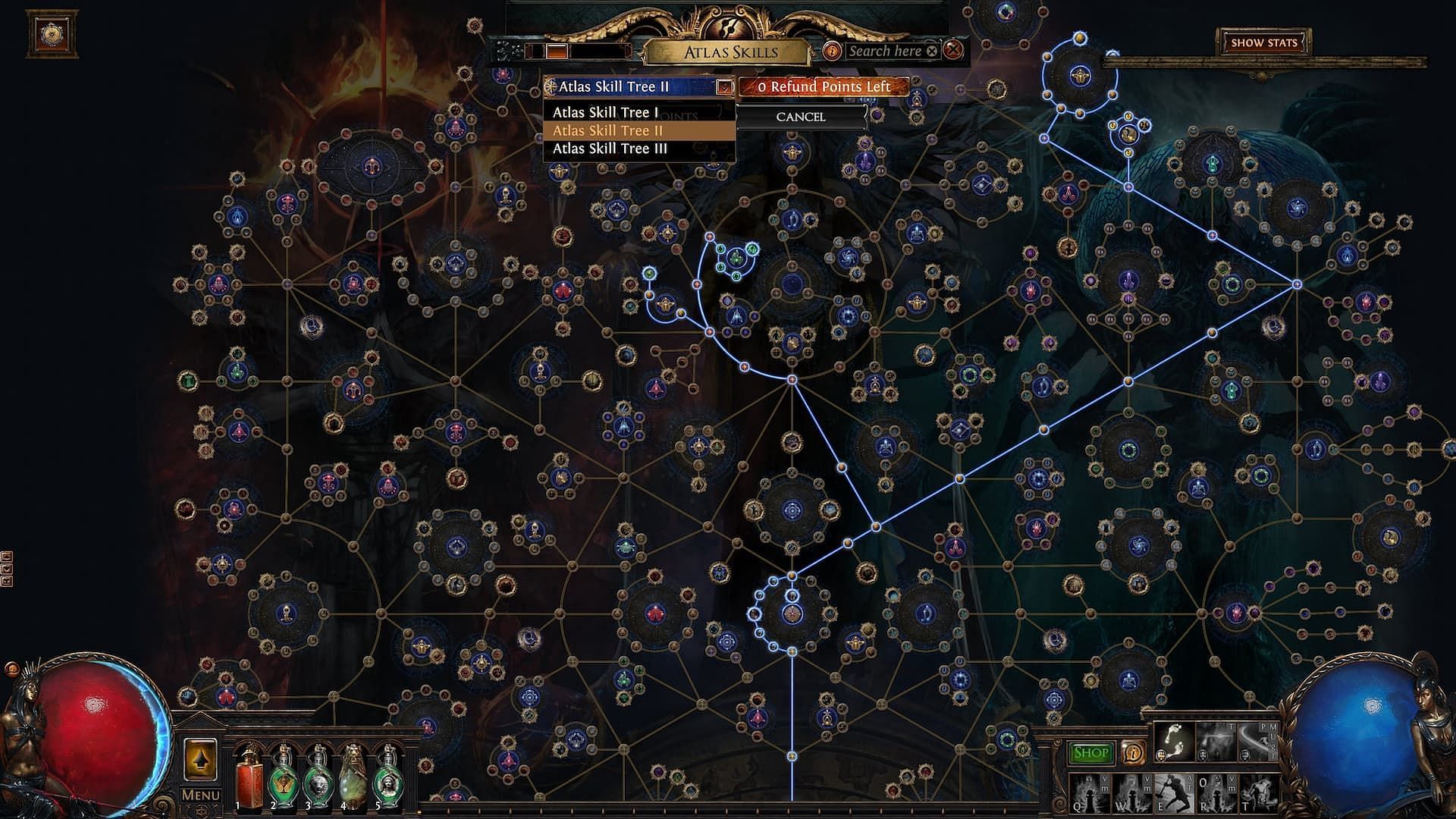 One of the exceptionally daunting skill trees in Path of Exile (Image via Grinding Gear Games)