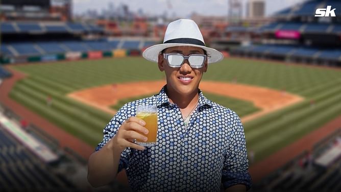 PHOTO: Red Sox's Masataka Yoshida sports breezy floral shirt & fedora hat in Dominican Republic