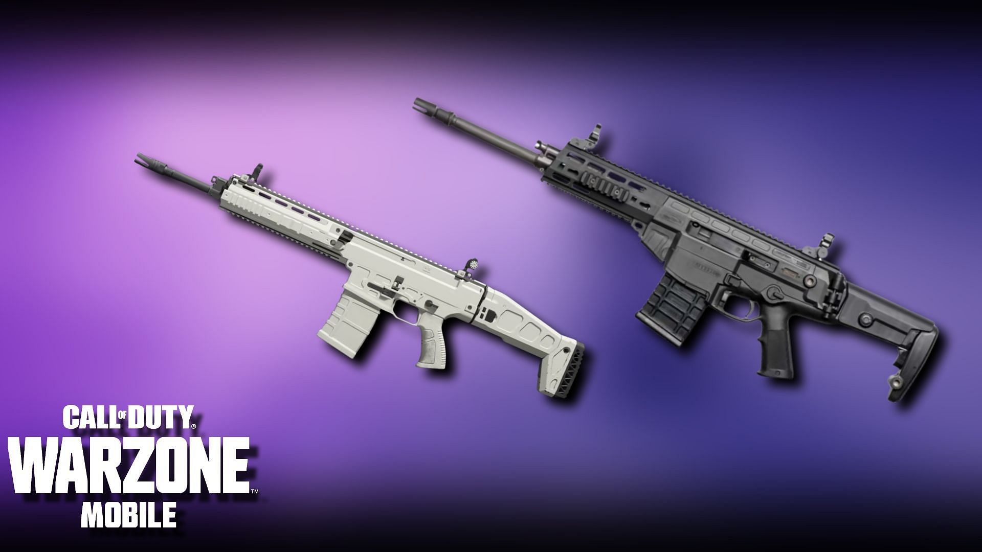 Battle rifles in Warzone Mobile (Image via Activision / Edited by Sportskeeda)