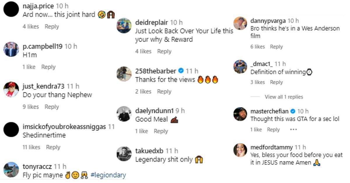 Fan reactions to Sheuder Sanders&#039; post on Instagram