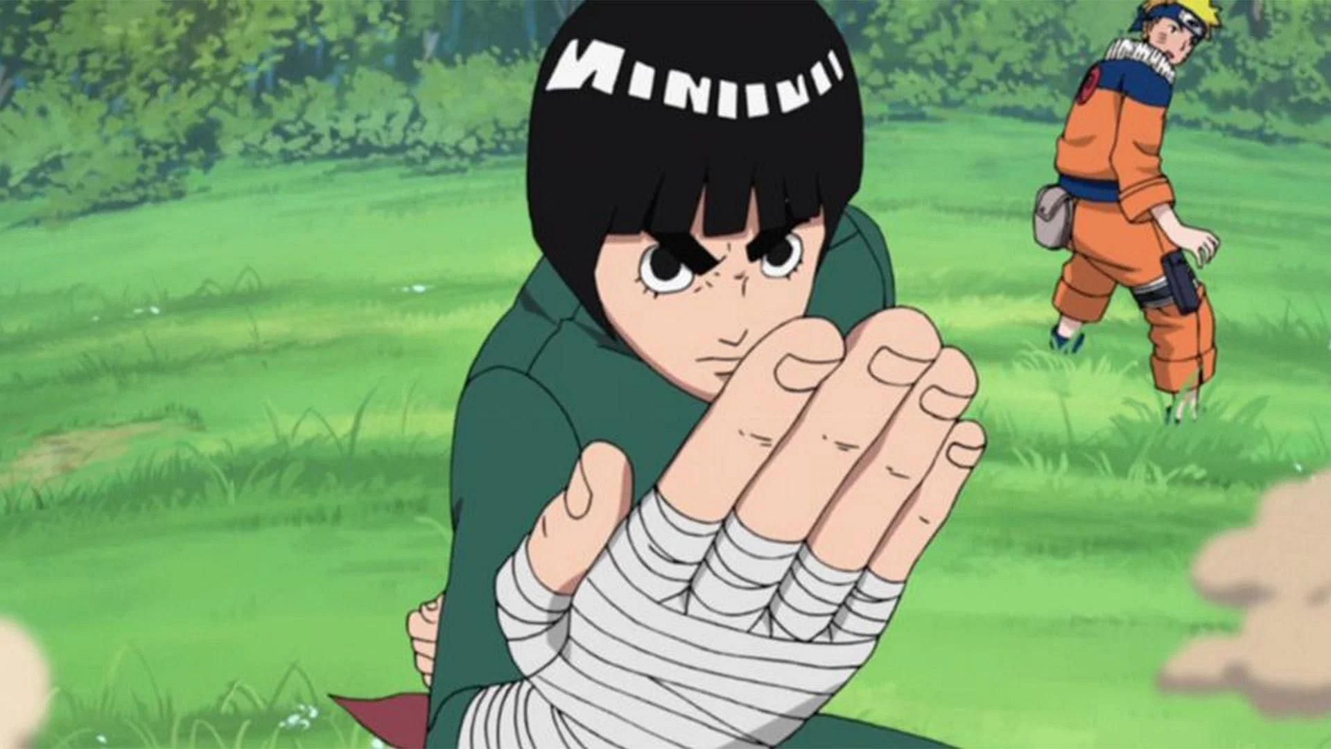 Rock Lee protects Naruto from Kimimaro (Image via Studio Pierrot)