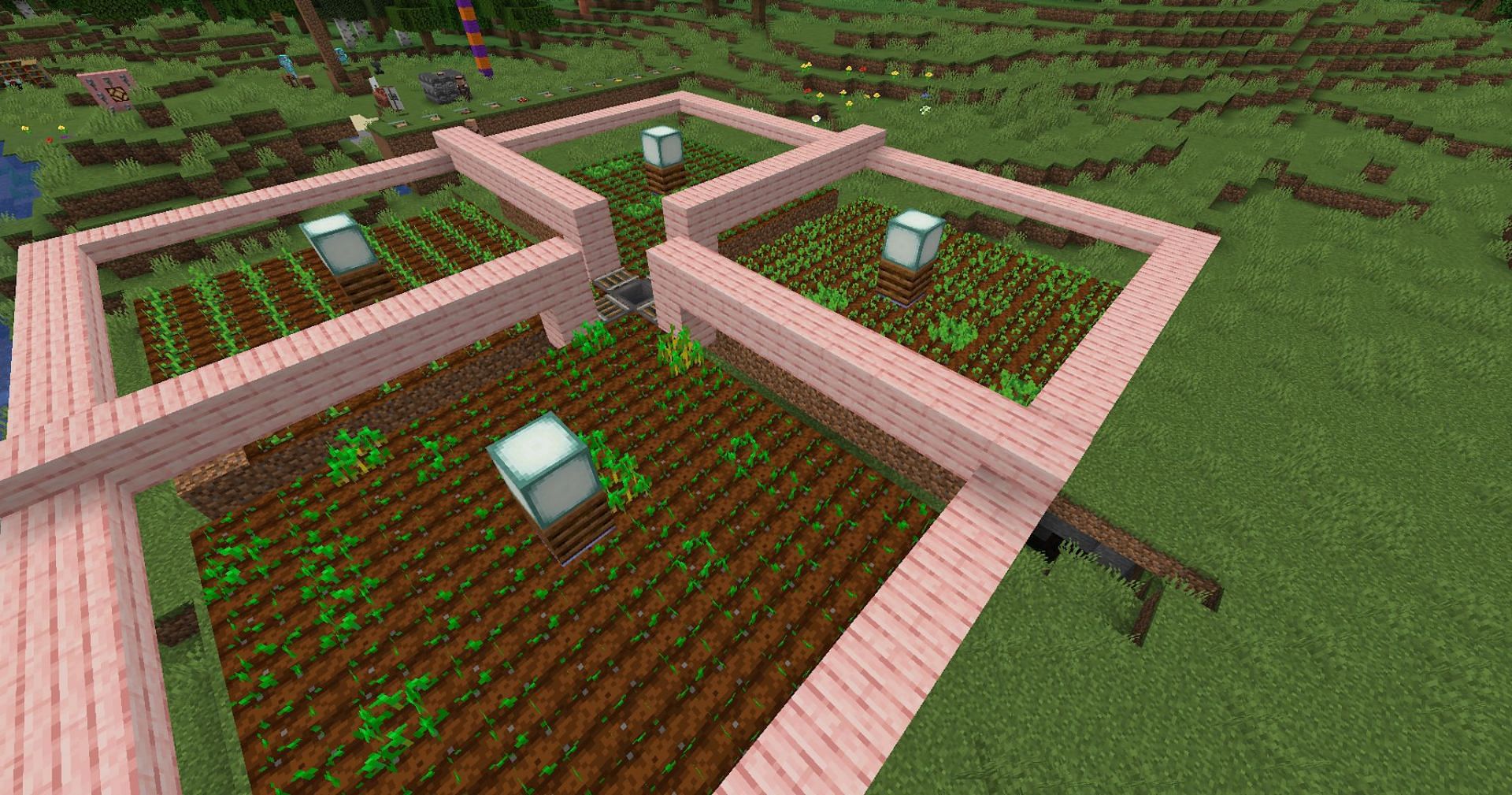 These outer walls are vital for containing the farmers (Image via Mojang)