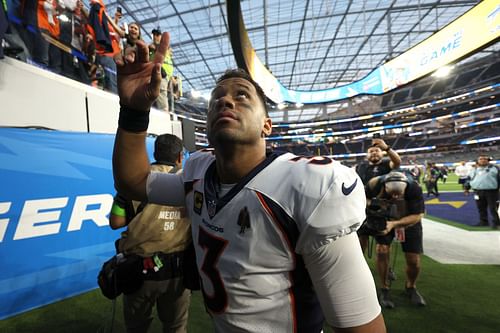 Russell Wilson at Denver Broncos v Los Angeles Chargers