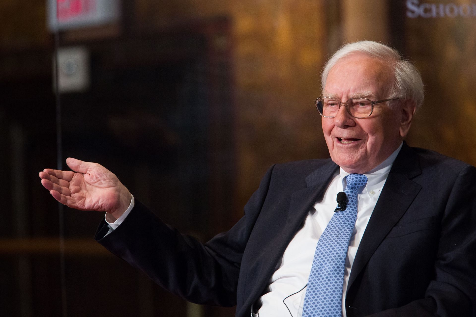 Warren Buffett And BofA CEO Brian Moynihan Speak At Georgetown University