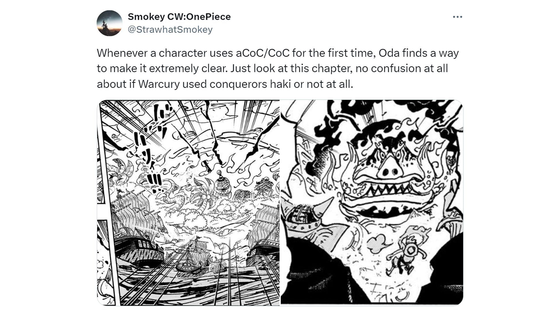 Warcury transformed into the Fengxi (Image via Smokey CW:One Piece /X)