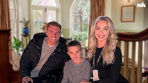 PHOTO: Freddie Freeman's wife Chelsea shares glimpse of son Charlie's late-night indoor pitching session