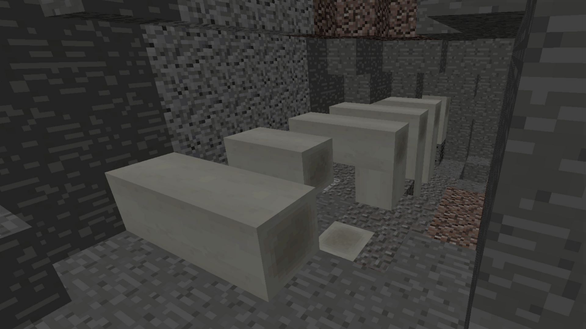 Fossils are rare generations found deep underground in the Overworld (Image via Mojang Studios)