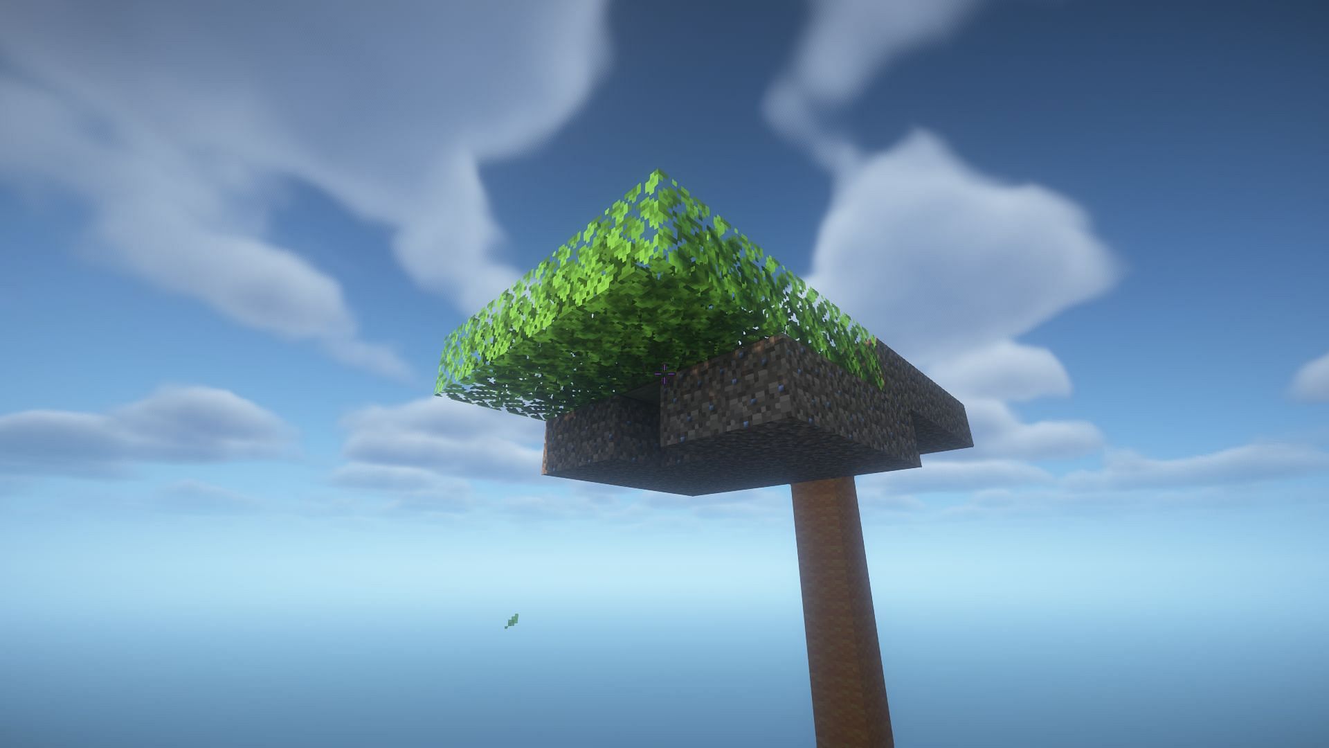 Trees look more like bushes at this altitude (Image via Mojang)