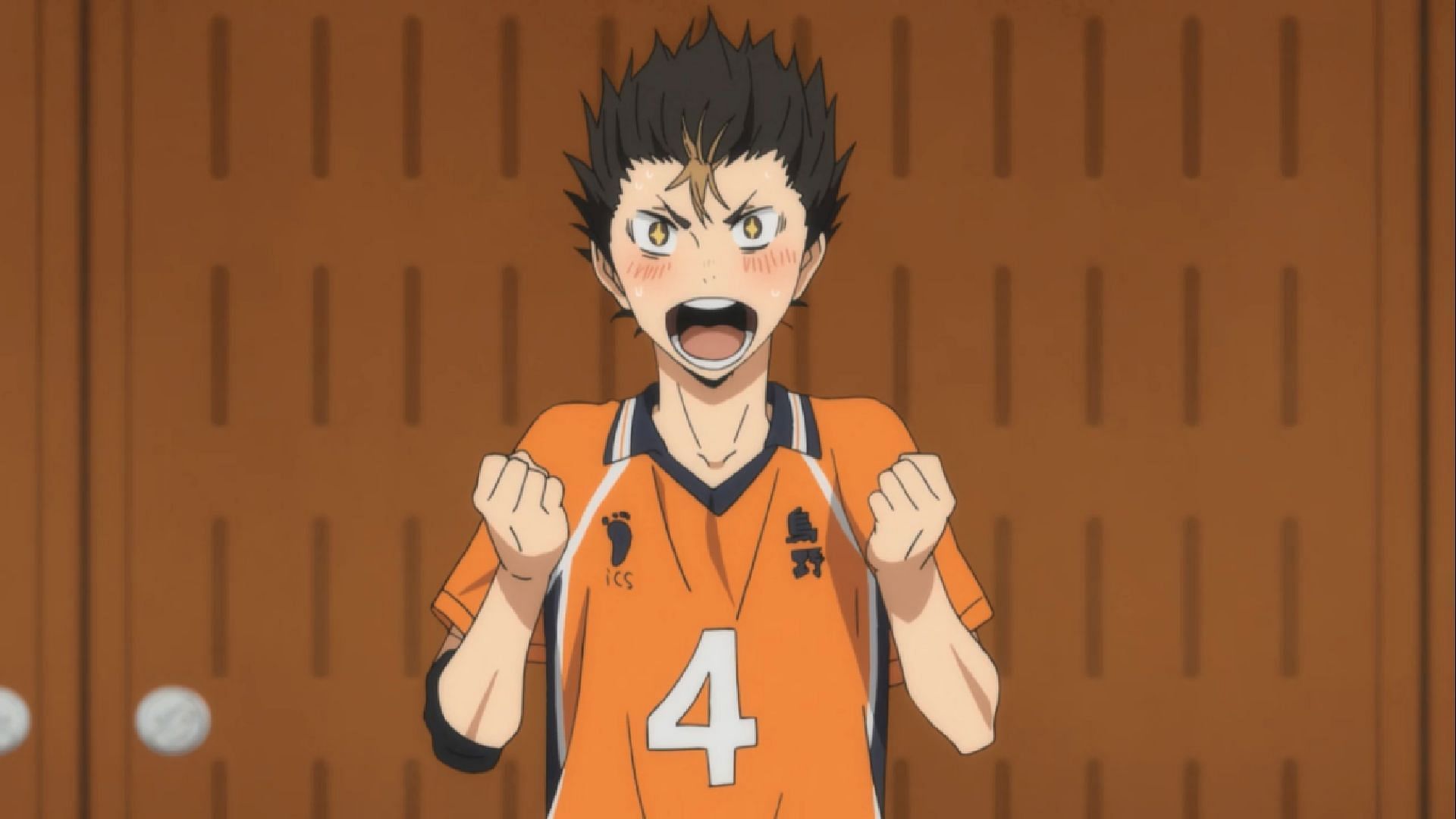 Nishinoya in Haikyu!! anime (Image via Production I.G)