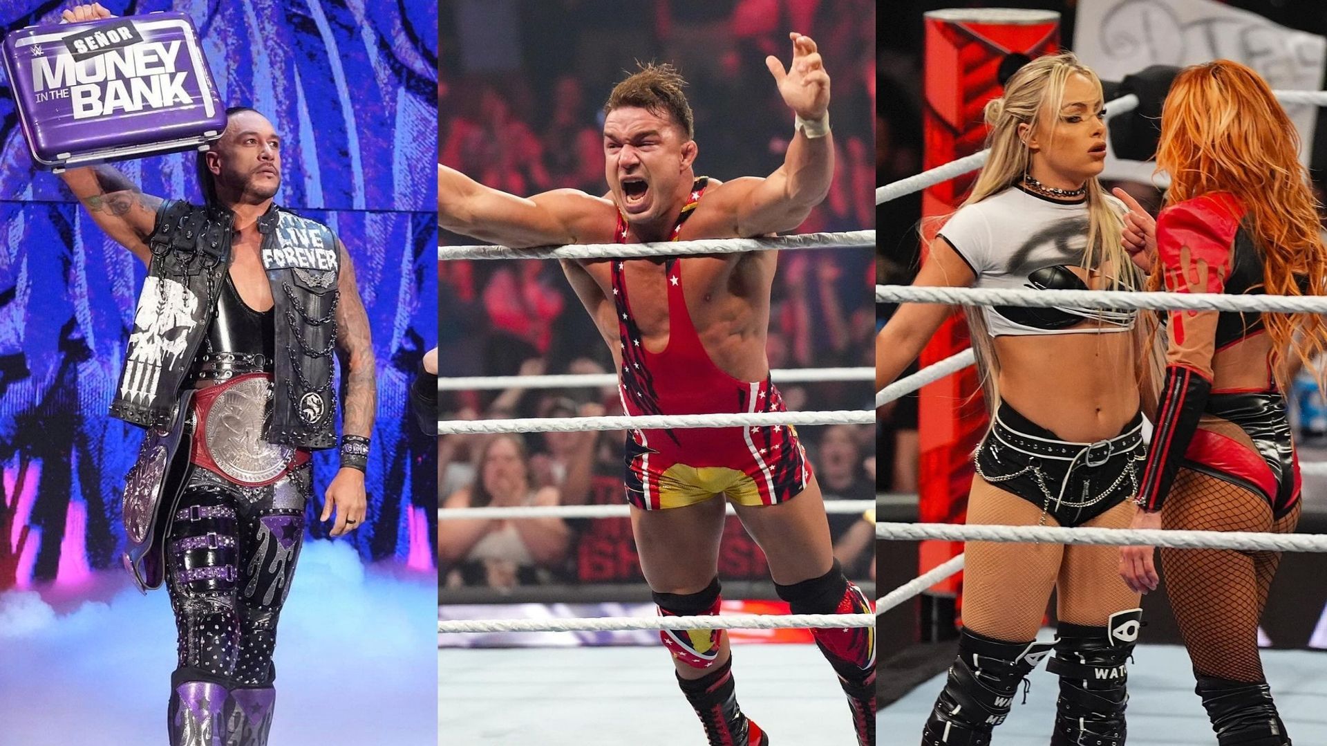 Damian Priest, Chad Gable, Liv Morgan and Becky Lynch