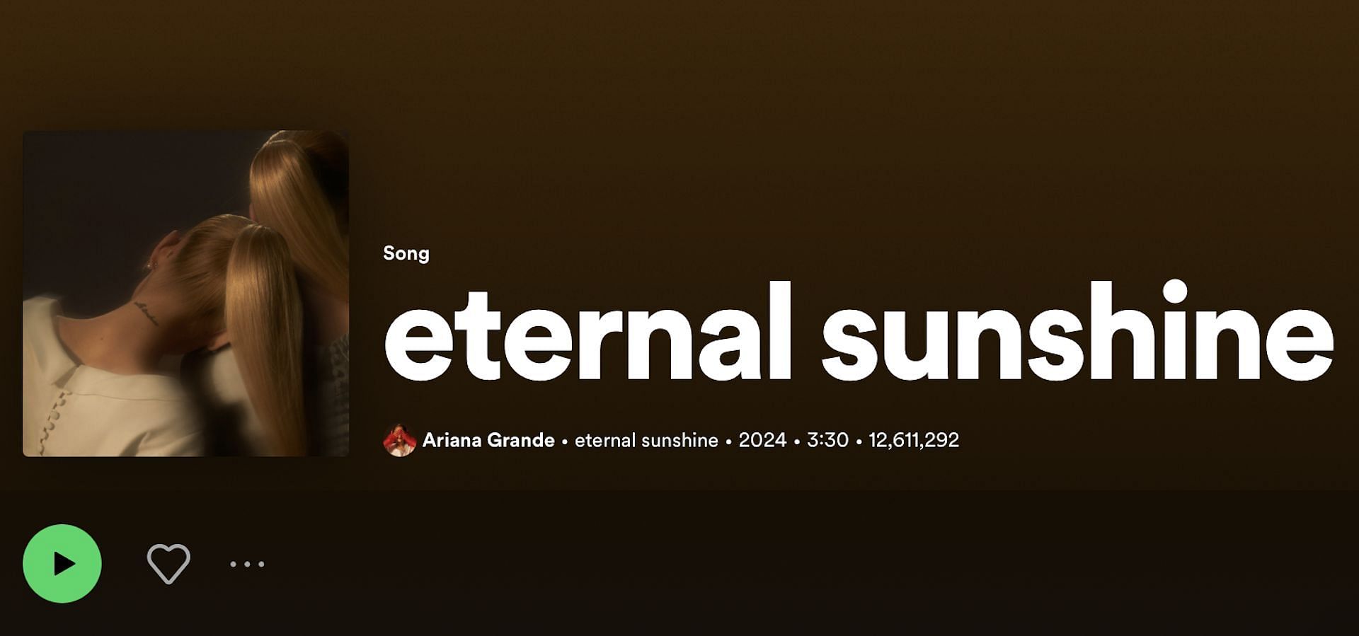 Track 5 of Ariana Grande&#039;s seventh studio album &#039;Eternal Sunshine&#039; (Image via Spotify)