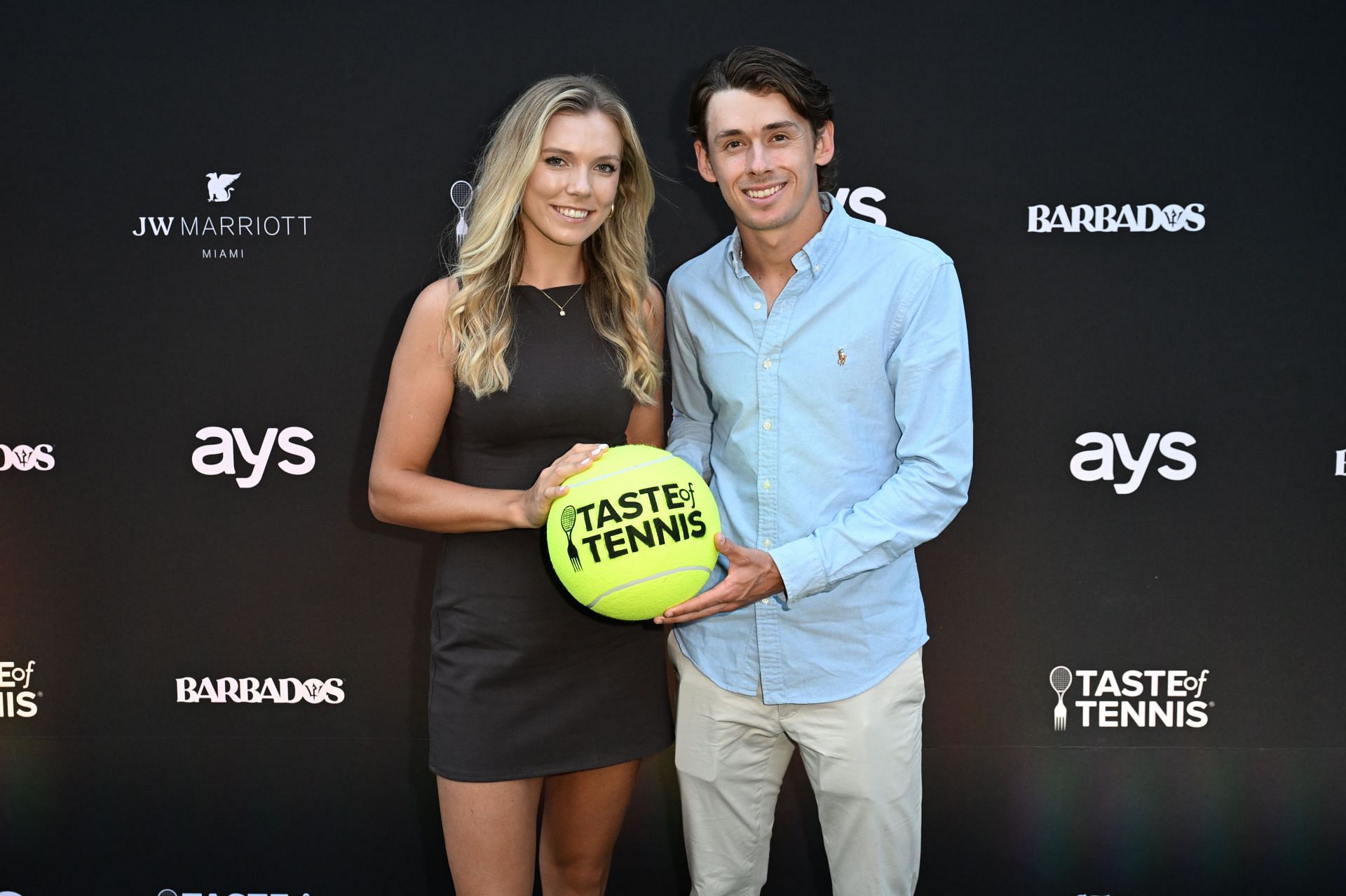 The couple pictured at the Taste Of Tennis event