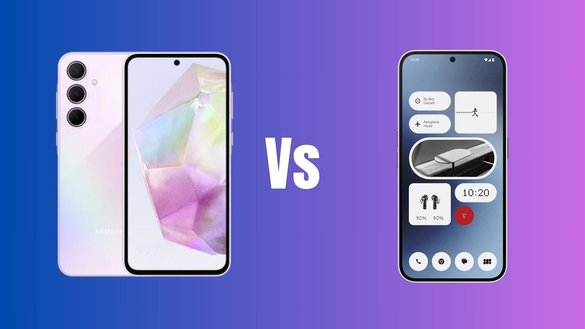 Samsung Galaxy A35 vs Nothing Phone 2a: Which one to buy for gaming? (Image via Samsung/Nothing)