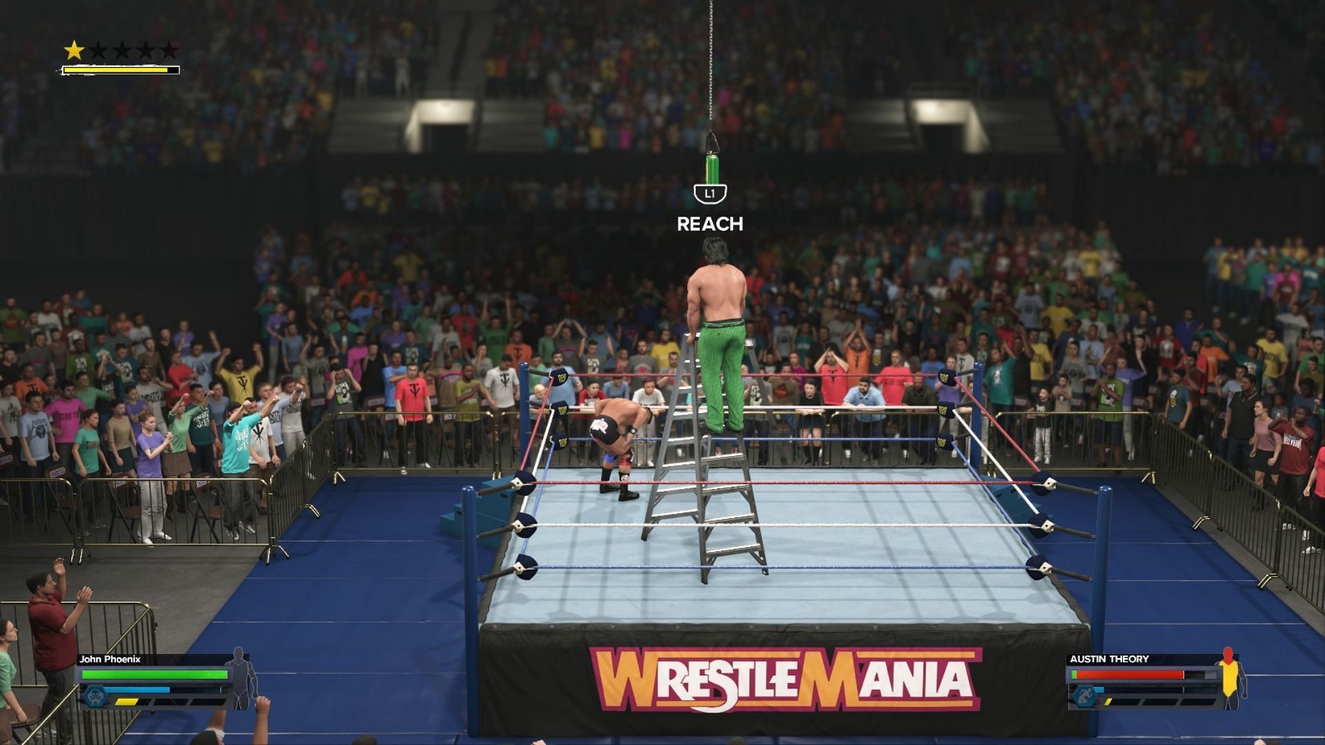 You must set the ladder directly below the briefcase (Image via 2K)