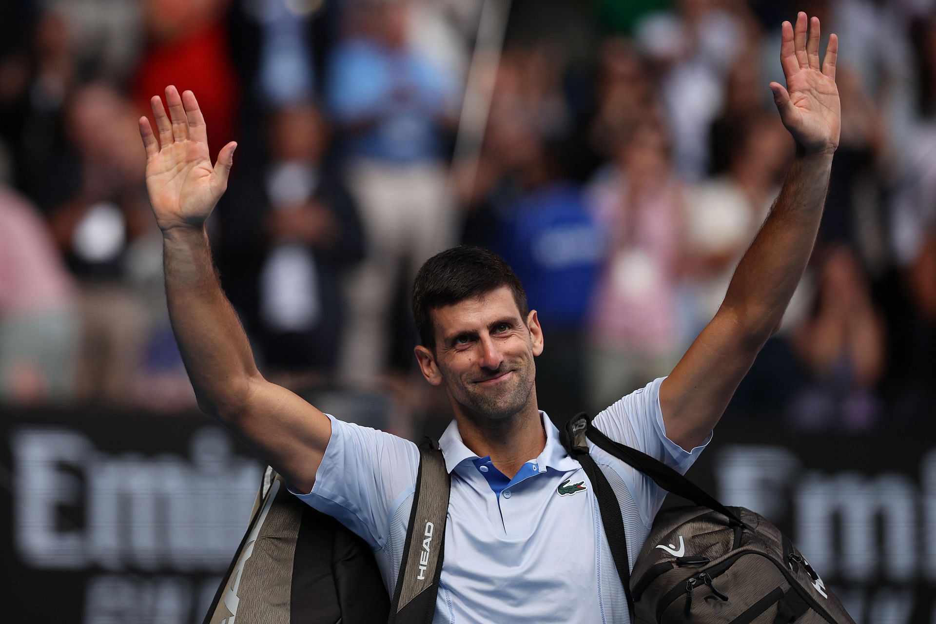 Novak Djokovic at the 2024 Australian Open - Getty Images