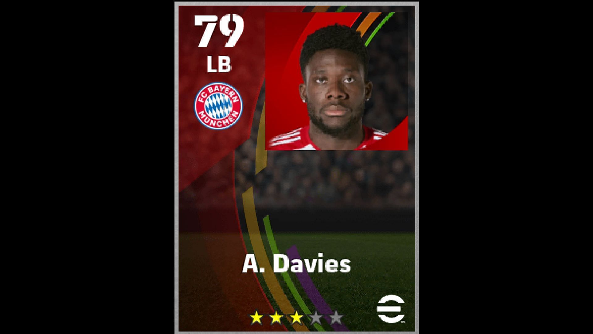 Alphonso Davies is a perfect fit for any four-man defense formation in the game (Image via Konami)