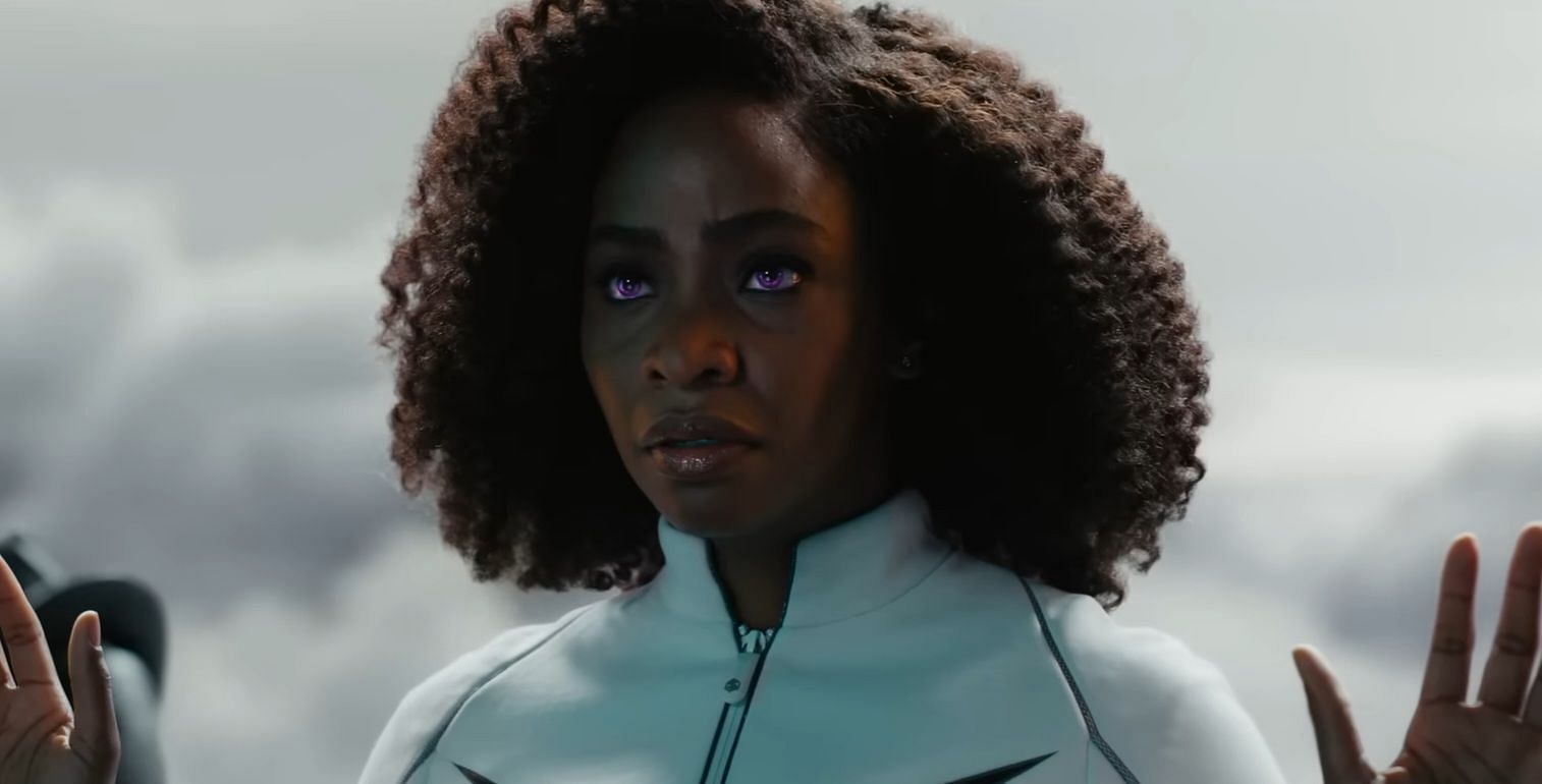 Teyonah Parris as Monica Rambeau in The Marvels (Image via Marvel Studios, The Marvels Trailer, 01:02)