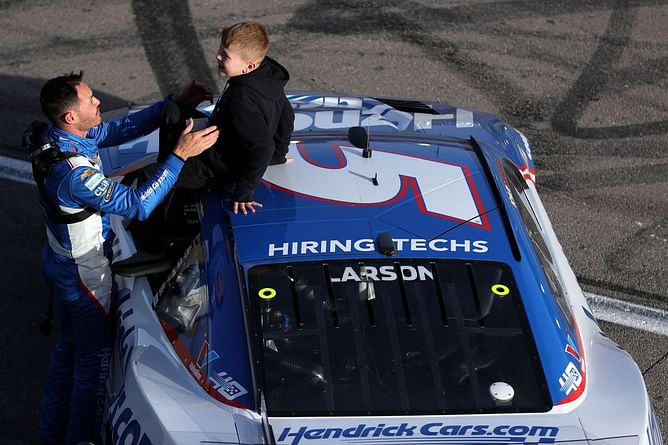 “Our sport is a family sport”: Kyle Larson’s son Owen gets all clear from NASCAR VP amidst potential penalty claims for Las Vegas celebration