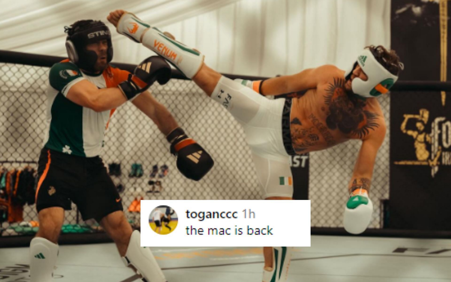 Fans react as Conor McGregor begins his training camp in his personal UFC style &quot;full-scale octagon&quot; [Image courtesy: @thenotoriousmma - Instagram]