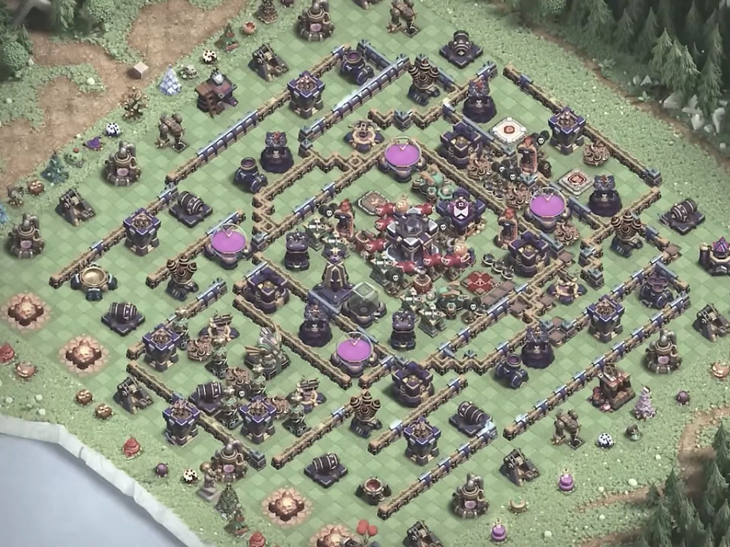 Town Hall 15 base in COC (Image via Supercell)