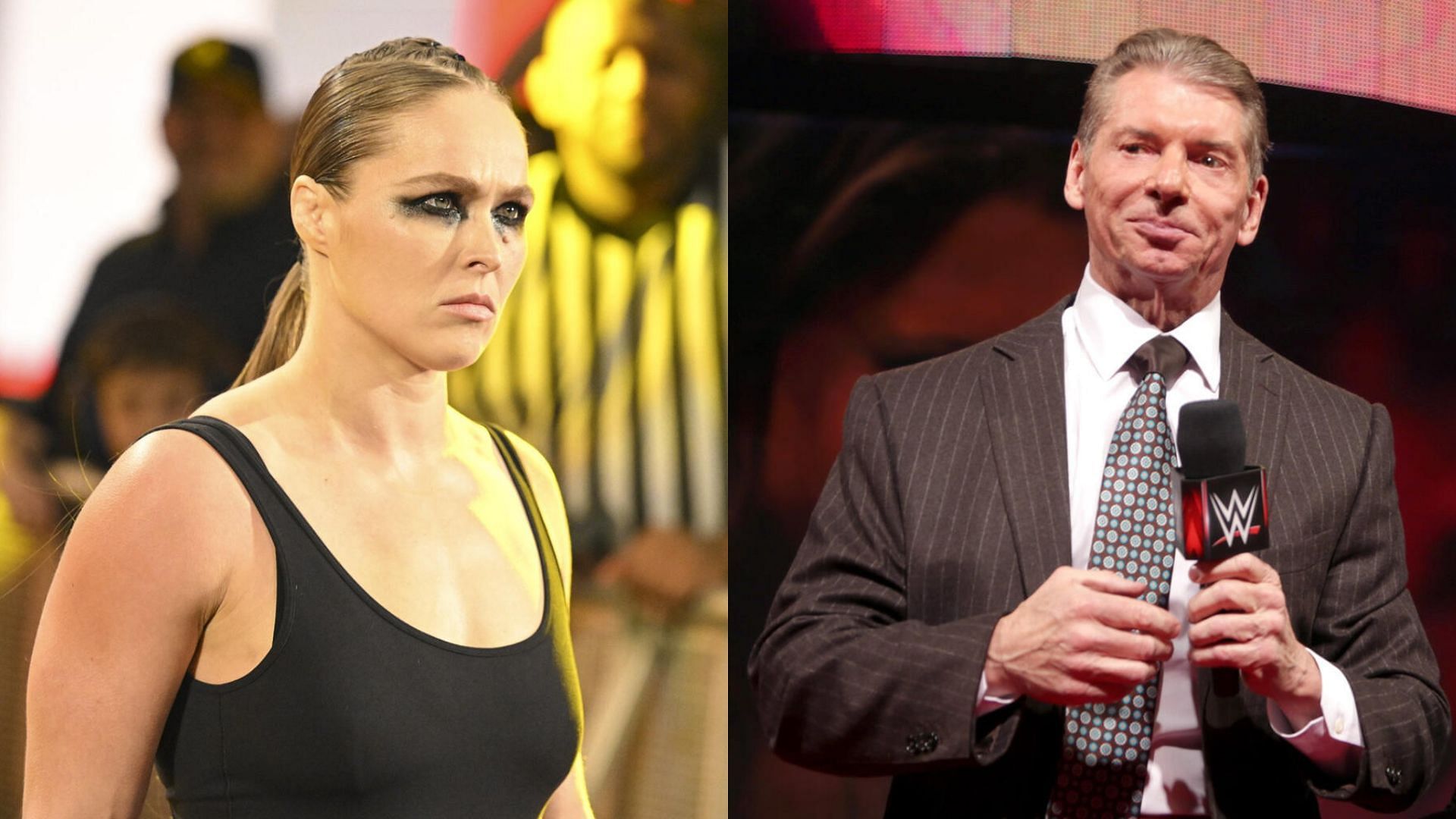 Ronda Rousey and Vince McMahon [Left to Right]!