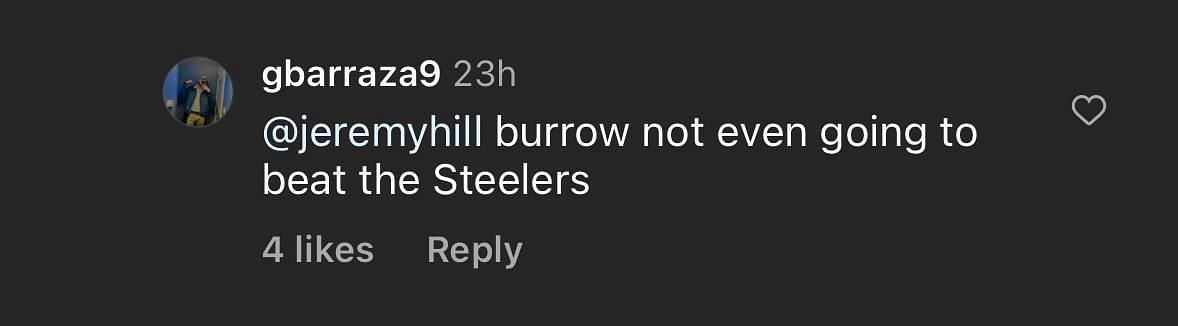 Another fan asked how much help does Burrow need.