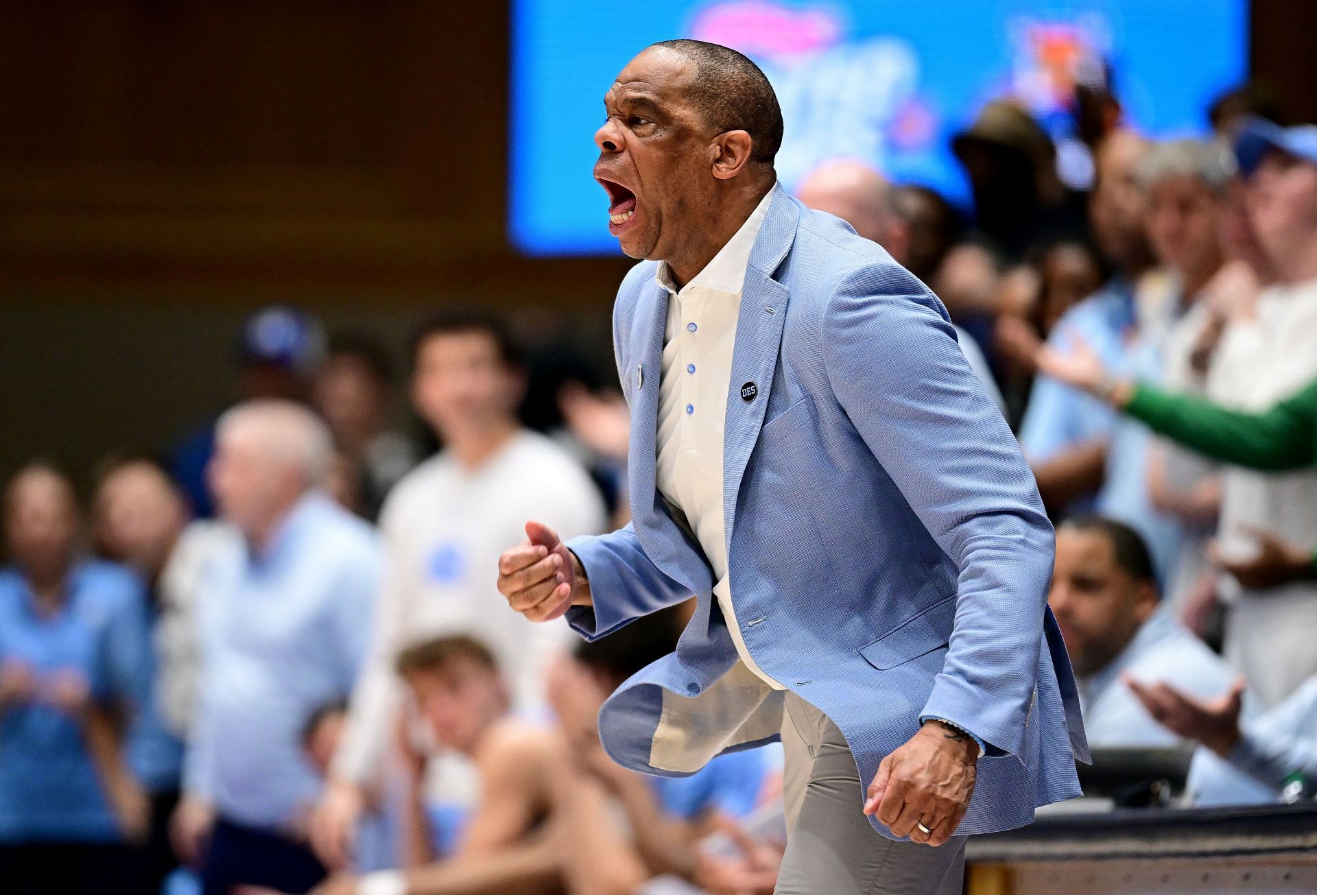 UNC coach Hubert Davis