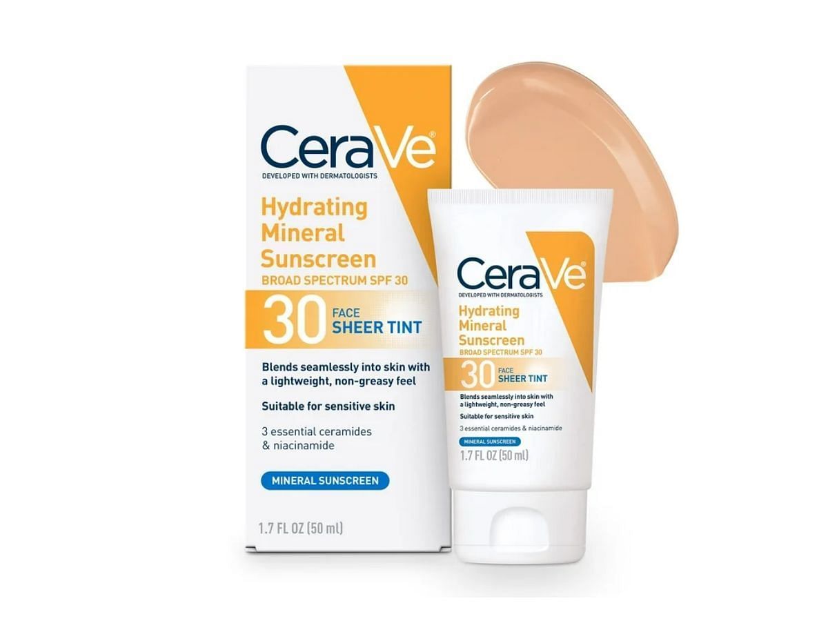 The CeraVe Hydrating Mineral Sunscreen (Image via Walmart)