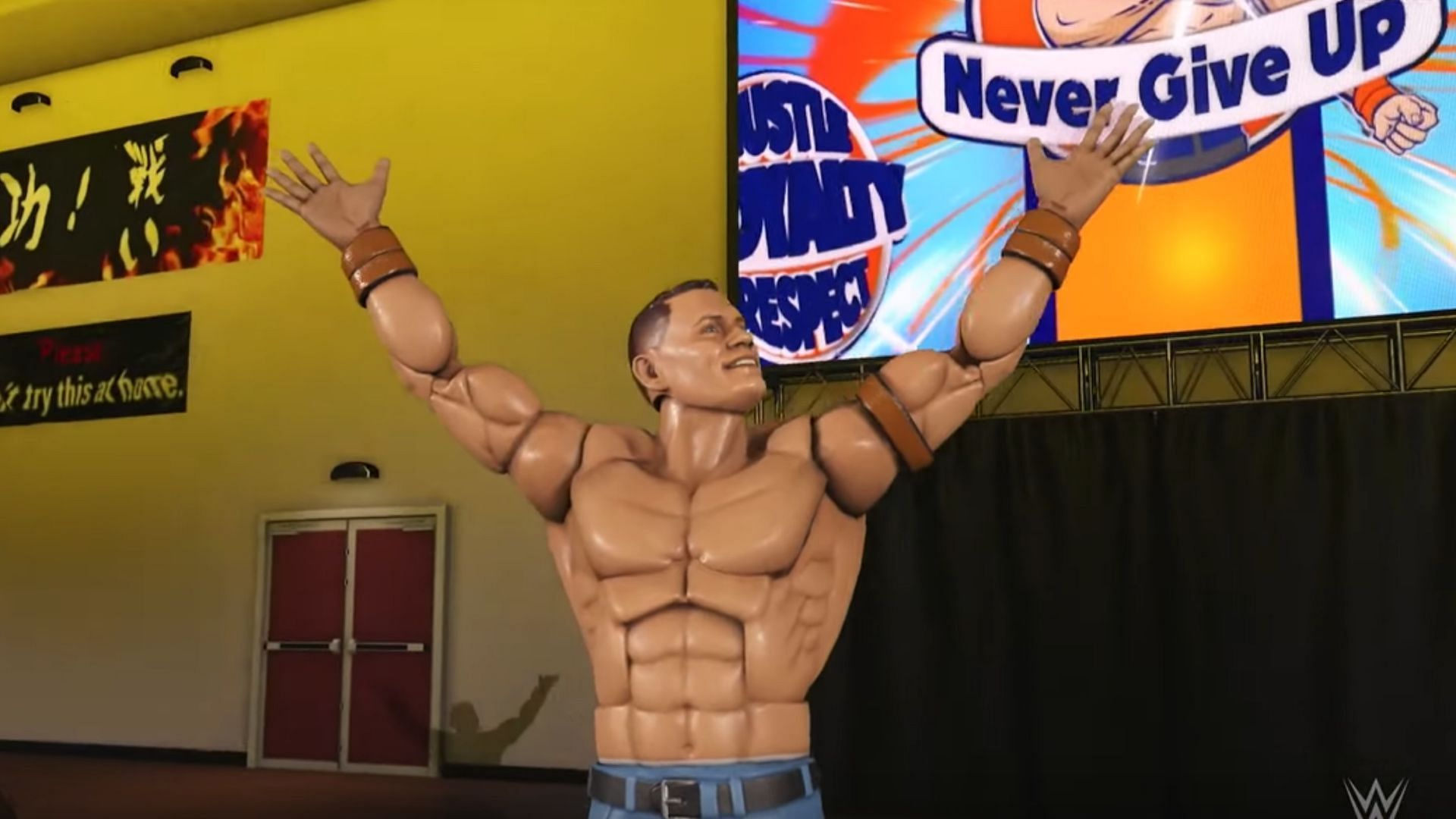 John Cena Action Figure in WWE 2K24 (Image via YouTube/ GRAPSWITHGUAP || 2K)