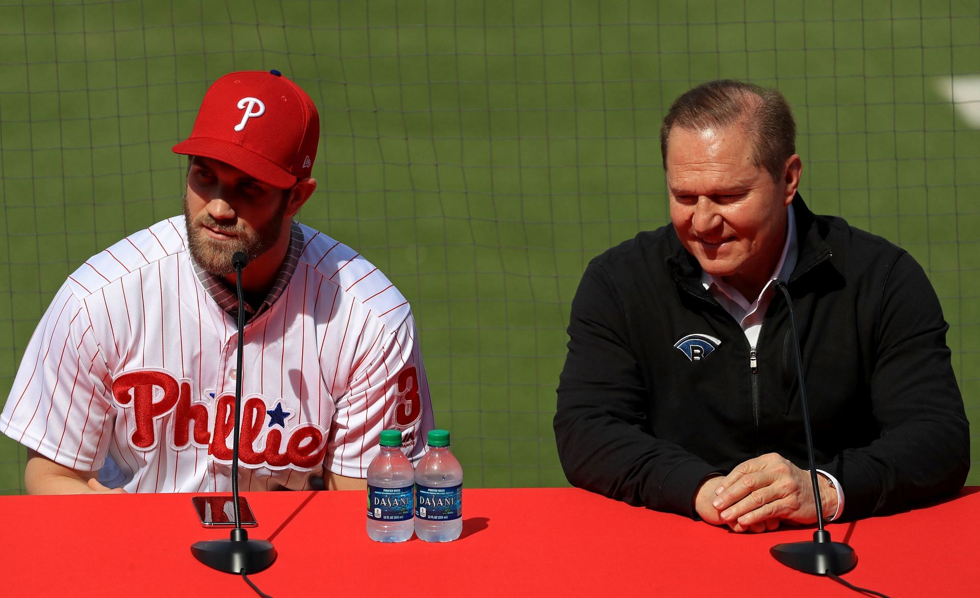 Philadelphia Phillies Bryce Harper and Scott Boras (Image via Getty)