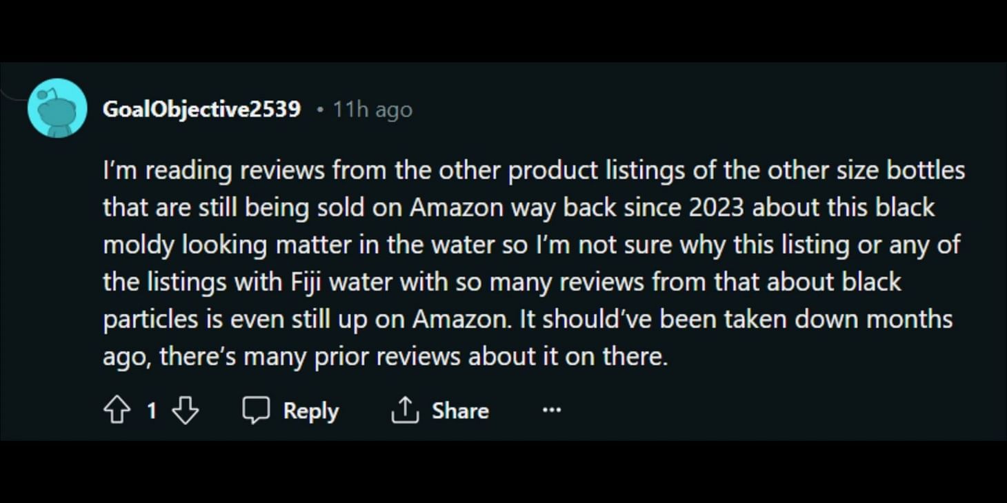 Fiji Water "People are finding brown and black scum" Concern over