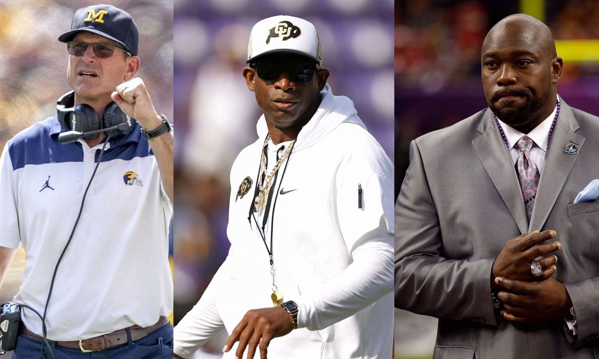 Jim Harbaugh, Deion Sanders, Warren Sapp