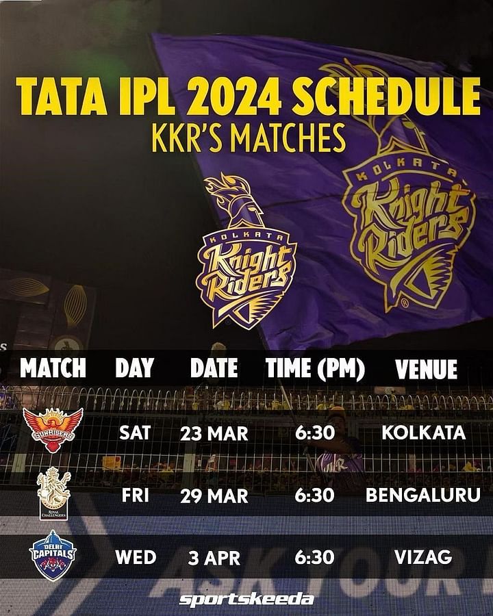 IPL Match Schedule 2024 & Time Table