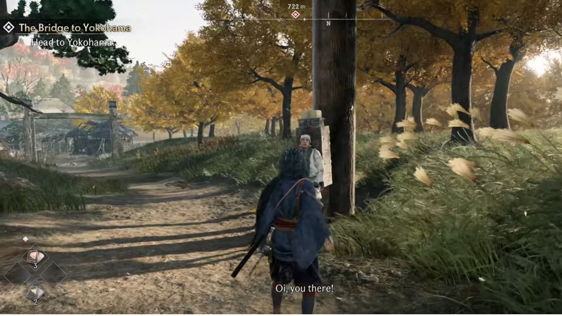 Interact with the NPC at the village entrance and start your first Public Order (Image via YouTube/theRadBrad)