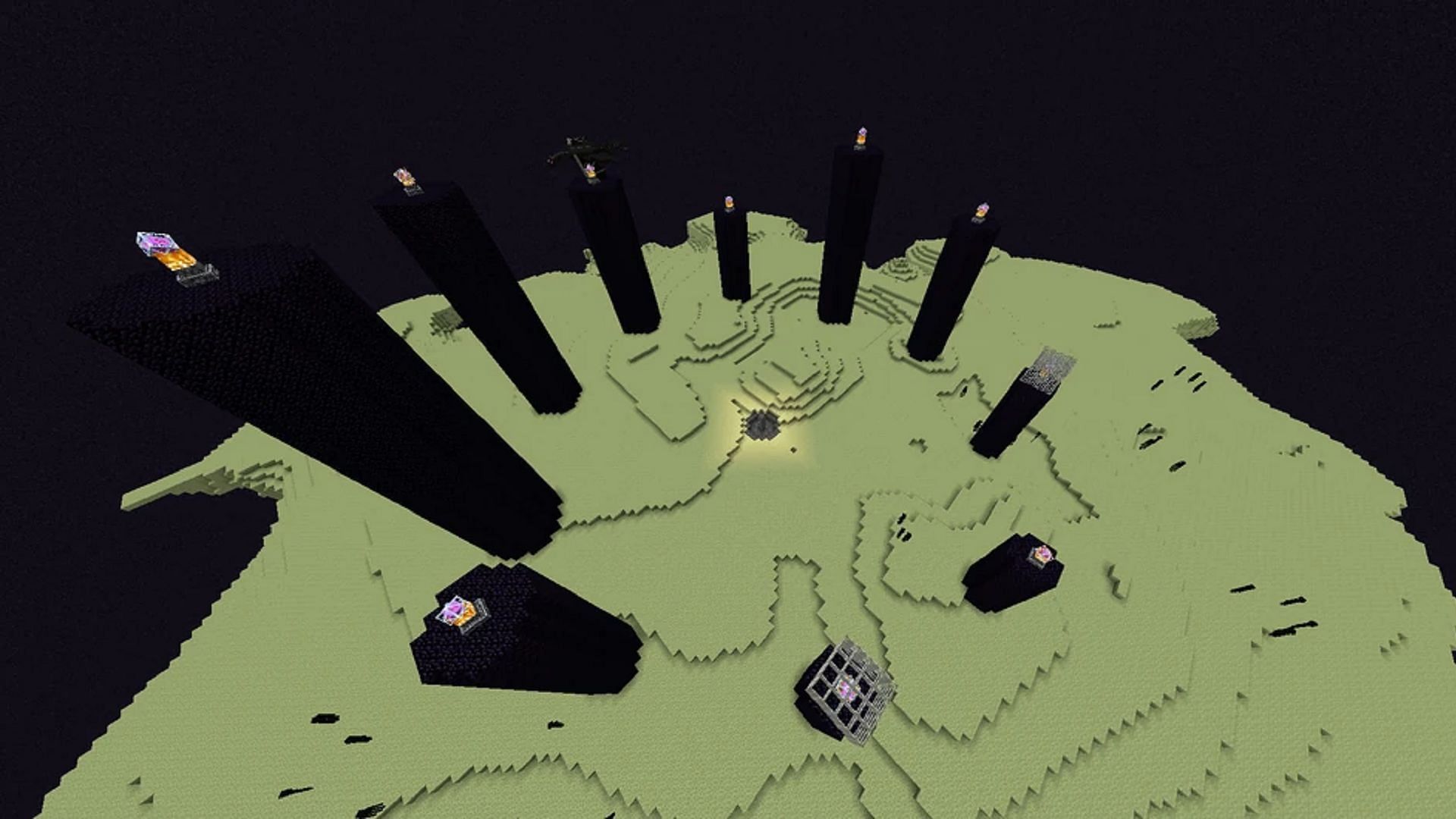 Minecraft&#039;s End dimension contains a biome of the same name at its center (Image via Mojang)