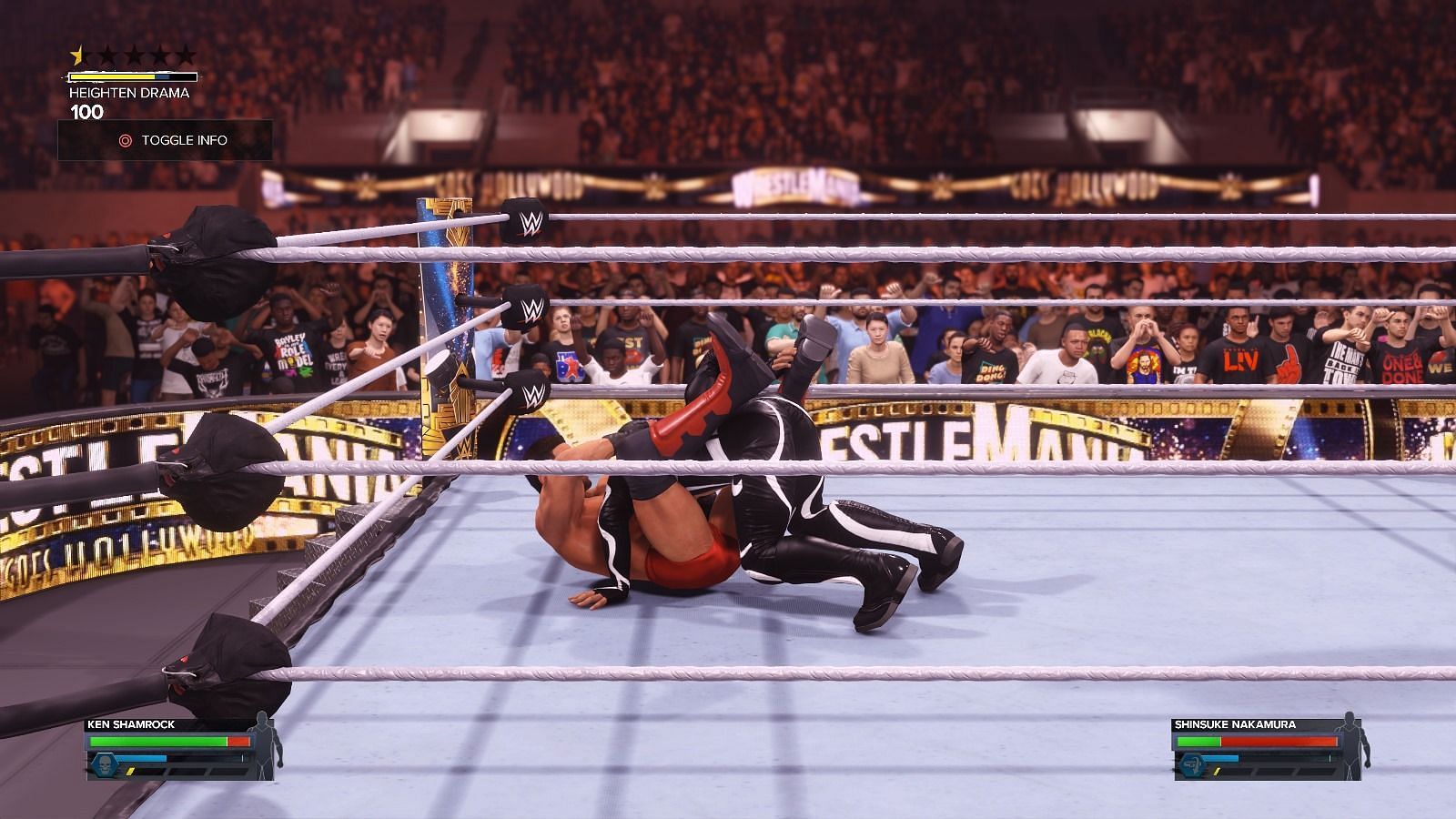 Shamrock vs Shinsuke (Image via WWE 2K24/2K Games)