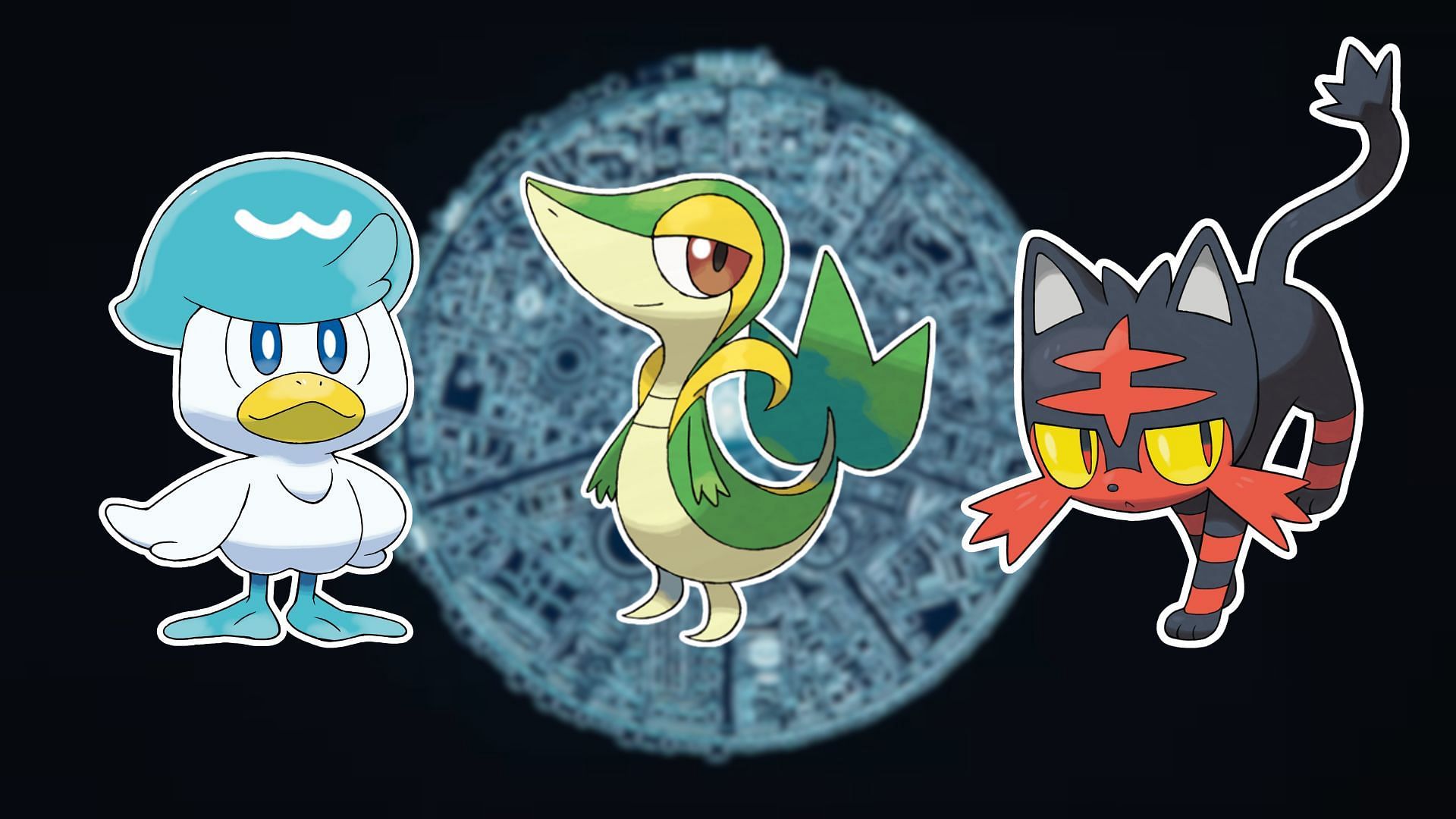 Quaxly, Snivy and Litten (Image via The Pokemon Company)