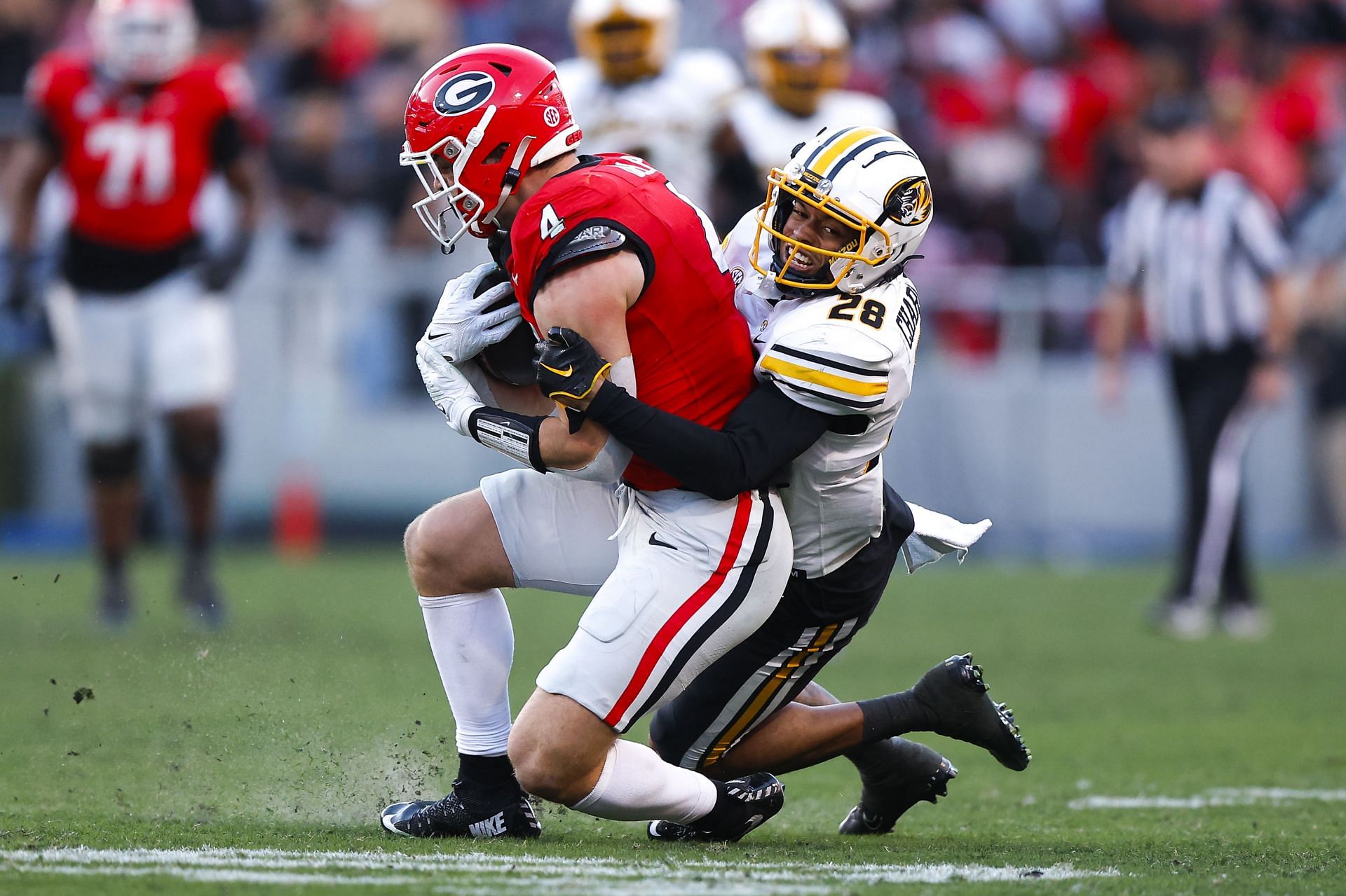 Tight end Oscar Delp is a player to watch for the Georgia Bulldogs in Spring.