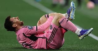 WATCH: Lionel Messi escapes unhurt after horror moment which almost broke his leg