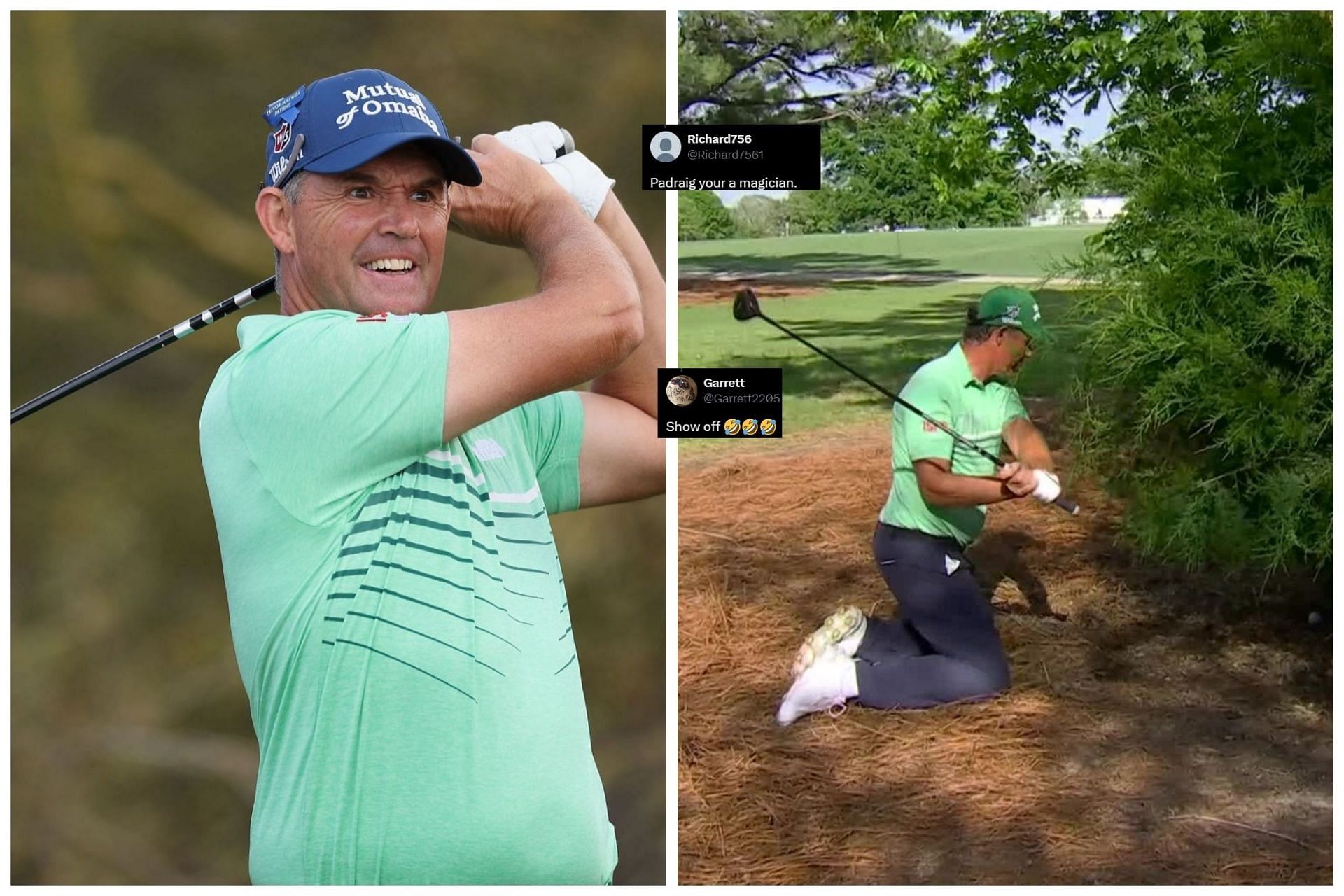 Padraig Harrington played an unbelievable shot during the first round of Houston Open