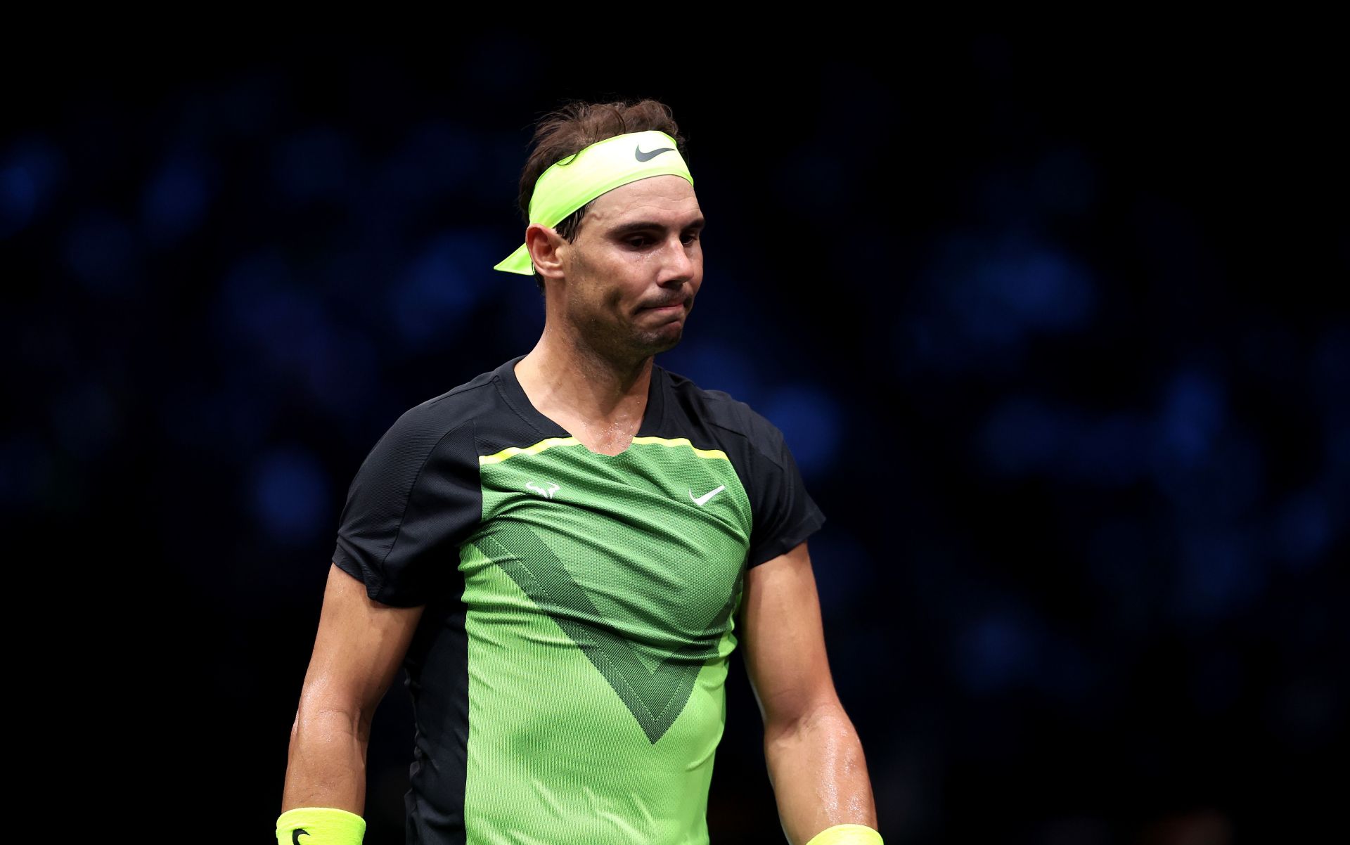 Rafael Nadal pictured at the Rolex Paris Masters