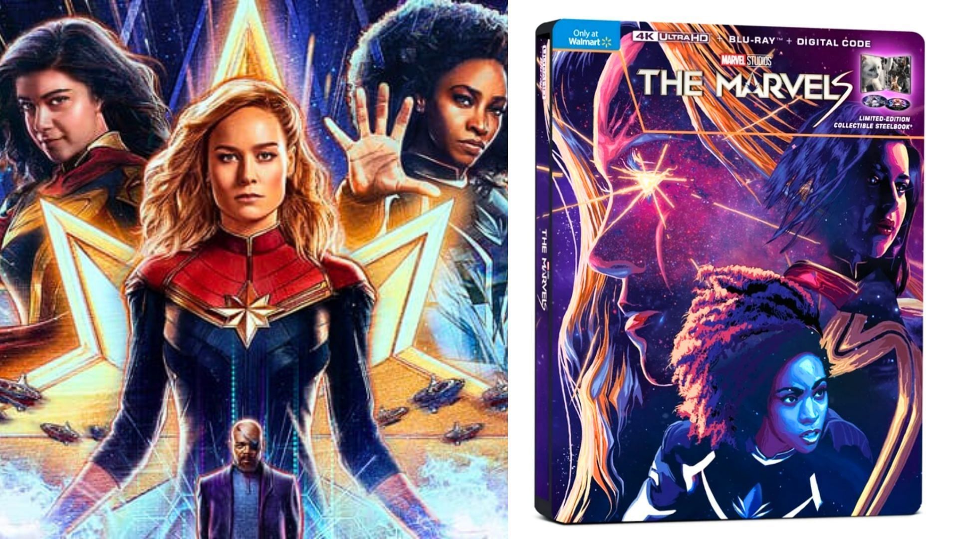 The Marvels Steelbooks were made available in February 2024 (Image via Marvel and Walmart)