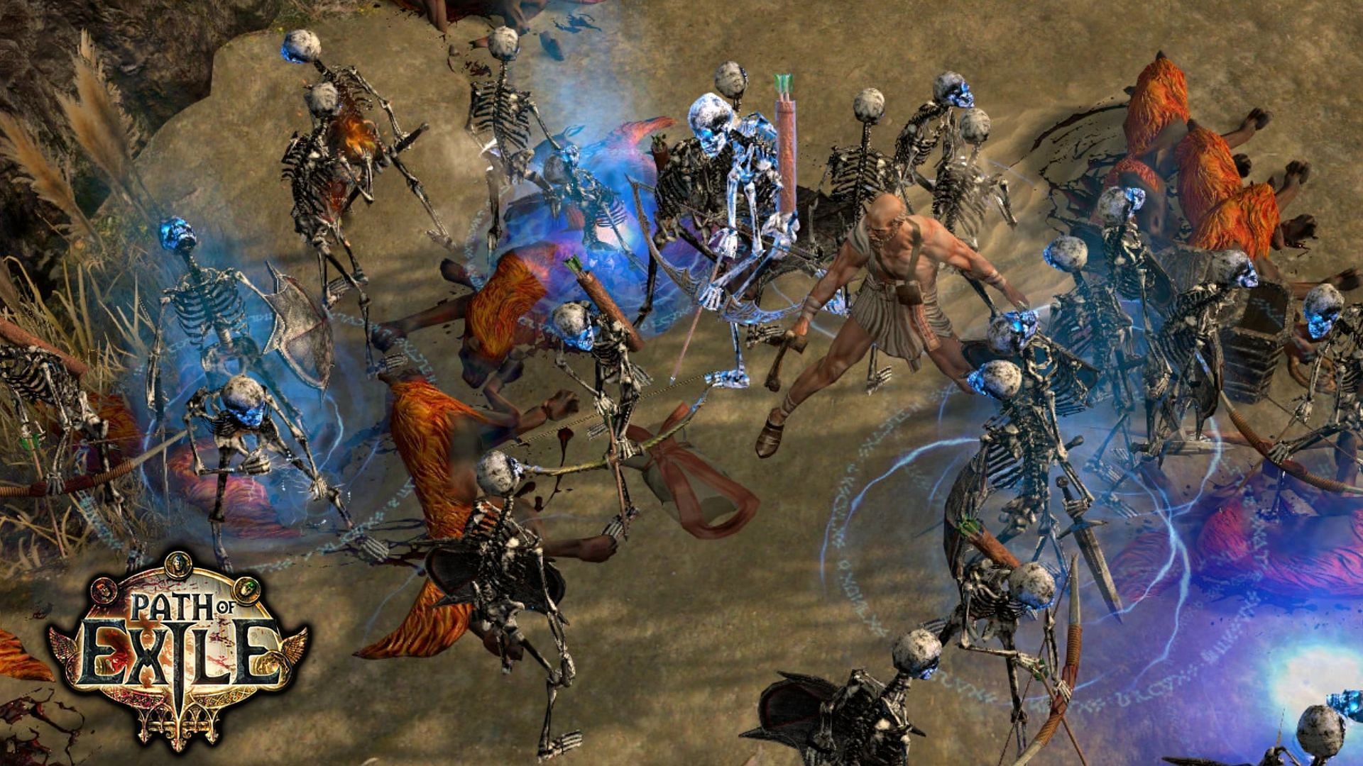 The Mage Skeleton Guardian build allows you to summon a powerful army of skeletons. (Image via Grinding Gear Games)